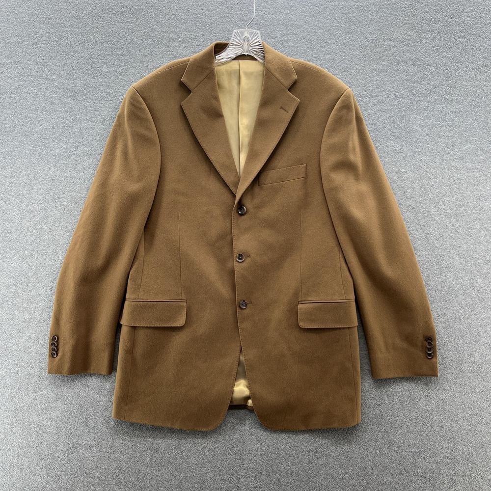 Arnold Brant Blazer Mens 40R Brown Cashmere Sport Coat Jacket Made In Canada